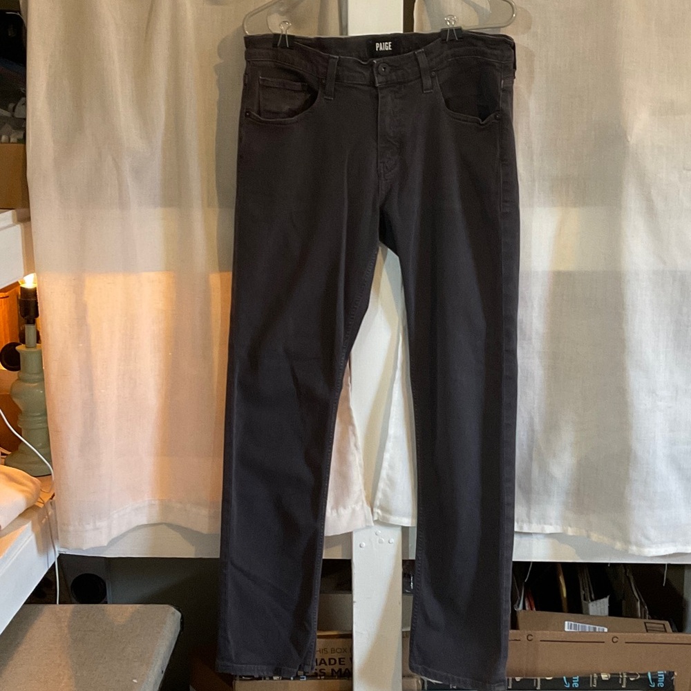 PAIGE Men's Charcoal Slim Jeans